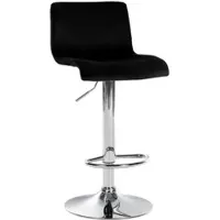 DELUKE Barhocker PESAN Samt Schwarz 39x36x83cm Silber Barstuhl Höhenverstellbar Mit Lehne Drehbar Tresenhocker Tresenstuhl