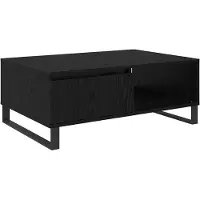 vidaXL Couchtisch Schwarz Eichen-Optik 90 x 60 x 35 cm Holzwerkstoff