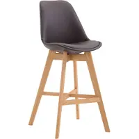 CLP 2er Set Barhocker Cannes Kunstleder braun/natura