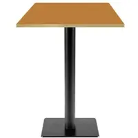 Restootab - Stehtisch Milan T 60x60cm Dekor Ocker maggese Kanten messingfarben