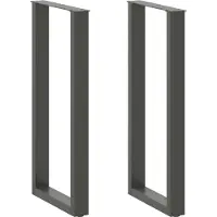 vidaXL Bartischbeine U-Form 2 Stk. Anthrazit 50x(100-101) cm Stahl