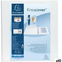 Exacompta Kreacover Weiße A4+ Ringmappe – 10 Stück