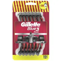 Gillette 12 Stück Blau 3 Rot Einwegrasierer für Männer