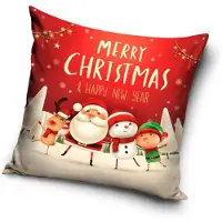 Carbotex Weihnachten Fröhliche Weihnachten, dekorativer Kissenbezug 40*40 cm
