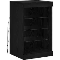 vidaXL LED-Sideboard Schwarz Eichen-Optik 41 x 37 x 67 cm