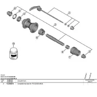 Shimano Nabenachse komplett Fh-Qc500-Ms-B