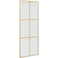 vidaXL Walk-in Duschwand Gold 80 x 195 cm Gehärtetes Glas
