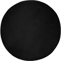 vidaXL Rutschfester Kunstfellteppich Olite Schwarz Ø 200 cm Polyester