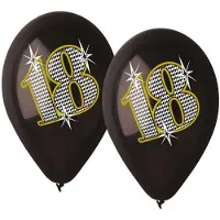 GMR Premium Heliumballons 18 schwarz 30cm 5 Stk