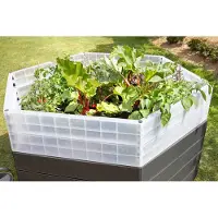 Garantia Hochbeet klassisch ERGO Turbo L 75 inkl. Flora-Wassersparsystem 110 x 110 x 75 cm stone