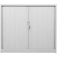 Proregal Rollladenschrank Weasel | 2 Ordernhöhen | HxBxT 105x120x46 cm | Grau