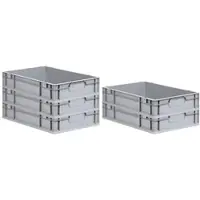 Proregal Spar Set 5x Eurobox Nextgen Economy Griffe Geschlossen HxBxT 12 x 40 x 60 cm 23 Liter Eurobehälter Transportbox Transportbehälter