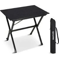 TRVLMORE Campingtisch - 80x58x71 cm - Leichtgewicht mit Aluminiumrahmen - Klapptisch verstellbar - Campingtisch - Klapptisch - Schwarz