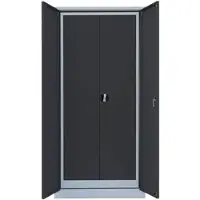 Steelboxx SET Lüllmann Flügeltürenschrank 4,5 OH und 5 OH, lichtgrau/anthrazit