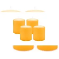 Kopschitz Kerzen 4er Set Stumpenkerzen/Adventskranzkerzen Mais Gelb √ò 100 x 120 mm
