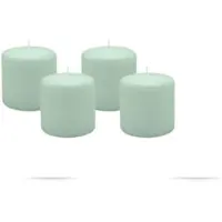 Kopschitz Kerzen 4er Set Stumpenkerzen/Adventskranzkerzen Seafoam Seegrün √ò 10 x 10 cm