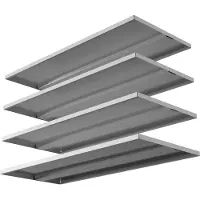 VCM 4x Fachböden aus Metall / Maße Einlageboden H. 2 x B. 79 x T. 35 cm / Fachboden für Stahlschränke der Serie Malivo