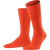 Falke Airport Herren Socken, 43-44, Orange, Uni, Schurwolle