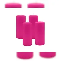 Kopschitz Kerzen 4er Set Stumpenkerzen/Adventskranzkerzen Fuchsia Pink Ø 40 x 200 mm