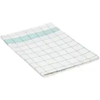 LTITEX Geschirrtücher 50x70 cm aus Halbleinen, kariert grün-weiss. 10er Set -