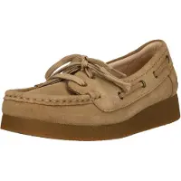 Clarks Schnürschuhe Wallabee EVO Sea mit Krepp-Effekt an der Sohle 5232 Dark Sand Suede 36