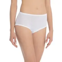 Calida Taillenslip "Iconics", Damen, Gr. 46, weiß, Feinripp, Obermaterial: 100% Baumwolle, unifarben, normal, Unterhosen Taillenslip, Ajour-Muster, Feinripp-Qualität, Baumwolle, elastischer Bund