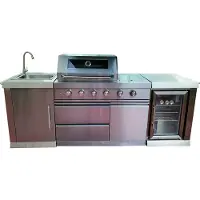 Buschbeck Outdoor-Küche "Oxford" mit Gasgrill und Kühlschrank" BxTxH: 245x60x119 cm