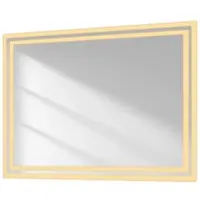 Emke Badspiegel mit Beleuchtung 80*60cm, Warmweiss3000K, Dimmbar, Wand Schalter