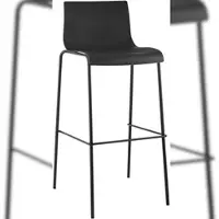 DELUKE Barhocker TENAR Kunststoff Schwarz 43x48x100cm Schwarz Barstuhl Mit Lehne Tresenhocker Tresenstuhl