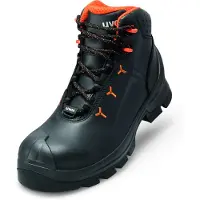 Uvex 2 MACSOLE S3 HI HRO SRC, 10/52, Unisex, Erwachsener, Sicherheitsstiefel, Schwarz, Orange, A, E, ESD, FO, HI, HRO, P, S3, SRC, WRU, Schnürverschluss