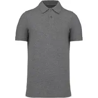 Kariban Herren Poloshirt Basic Kragen Kurzarm Polohemd T-Shirt Polo, Größe:4XL, Farbe:Grey Heather