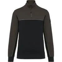WK. Designed To Work Sweatshirt umweltfreundlicher Reissverschlusskragen