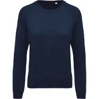 Kariban Damen Sweatshirt mit Rundhalsausschnitt aus Bio-Baumwolle
