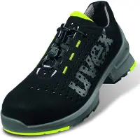 Uvex 8543, Unisex, Erwachsener, Sicherheitsschuhe, Schwarz, Grau, Limette, FO, S1, Schnürverschluss