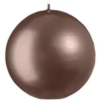 Kopschitz Kerzen Kugelkerzen Metallic Matt Mocca √ò 100 mm, 6 Stück
