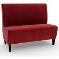 BIG Möbel Gastro Sitzbank Paris | 140 cm breit | Samtstoff in Rot | Glatt | Dinerbank