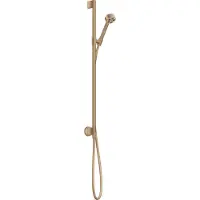 Hansgrohe AXOR One Brauseset 75 1-jet EcoSmart, mit Wandanschluss, 48791140, Farbe: Brushed Bronze