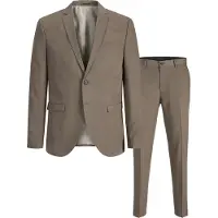 Jack & jones Anzug "JPRFRANCO Extra schmal, pflegeleicht, stilvoll mit fallendem Revers" slim fit Materialmix, slim fit