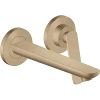 Axor Citterio C Einhebel-Waschtischmischer Unterputzmodell für Wandmontage, Auslauf 195mm, 49110140, Farbe: Brushed Bronze