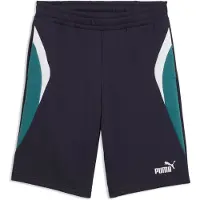 Puma Trainingsshorts "ESS BLOCK SHORTS TR B" aus Baumwollmischung, mit Eingrifftaschen, Regular Fit