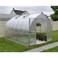 NSH Nordic Aluminium Gewächshaus Bella 812 Silber 367x244x219 cm