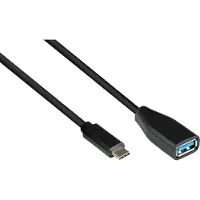 Varia USB-C OTG Adapterkabel USB 3.2 Gen.1 auf USB-A, 0,1m, schwarz