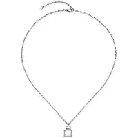 Liebeskind berlin Kette mit Anhänger "Steel Diamond", silber (edelstahlfarben), Halsketten, Edelstahl, L: 47 B: 2mm, Kette mit Anhänger, B:2mm