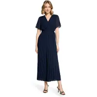 Betty & Co Jumpsuit "Jumpsuit mit Plissee", Damen, Gr. 42, EURO, blau (dunkelblau), Obermaterial: 100% Polyester PES., Overalls Jumpsuit