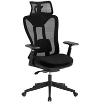 Costway Ergonomischer Bürostuhl mit Verstellbarer Rückenlehne Schwarz