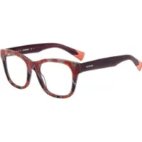 Missoni 0104 Damen-Brille inkl. Gläser Vollrand Cat Eye Acetat-Gestell 50/19/140, rot