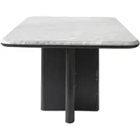 Vente-unique Couchtisch aus Marmor und Eschenfurnier – Schwarz-Weiß – ZANESKA