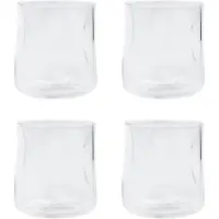 House Doctor - Sand Trinkglas, H9 cm, klar (4er-Set)
