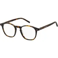 Tommy Hilfiger Eyewear TH 1941 Herren-Brille inkl. Gläser Vollrand Panto Acetat-Gestell 48/20/150, braun