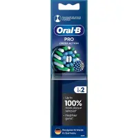 Oral-B | Ersatz-Zahnbürstenköpfe | EB50BRX-2 Cross Action Pro | Köpfe | Für Erwachsene | Bürstenköpfe enthalten: 2 | Schwarz